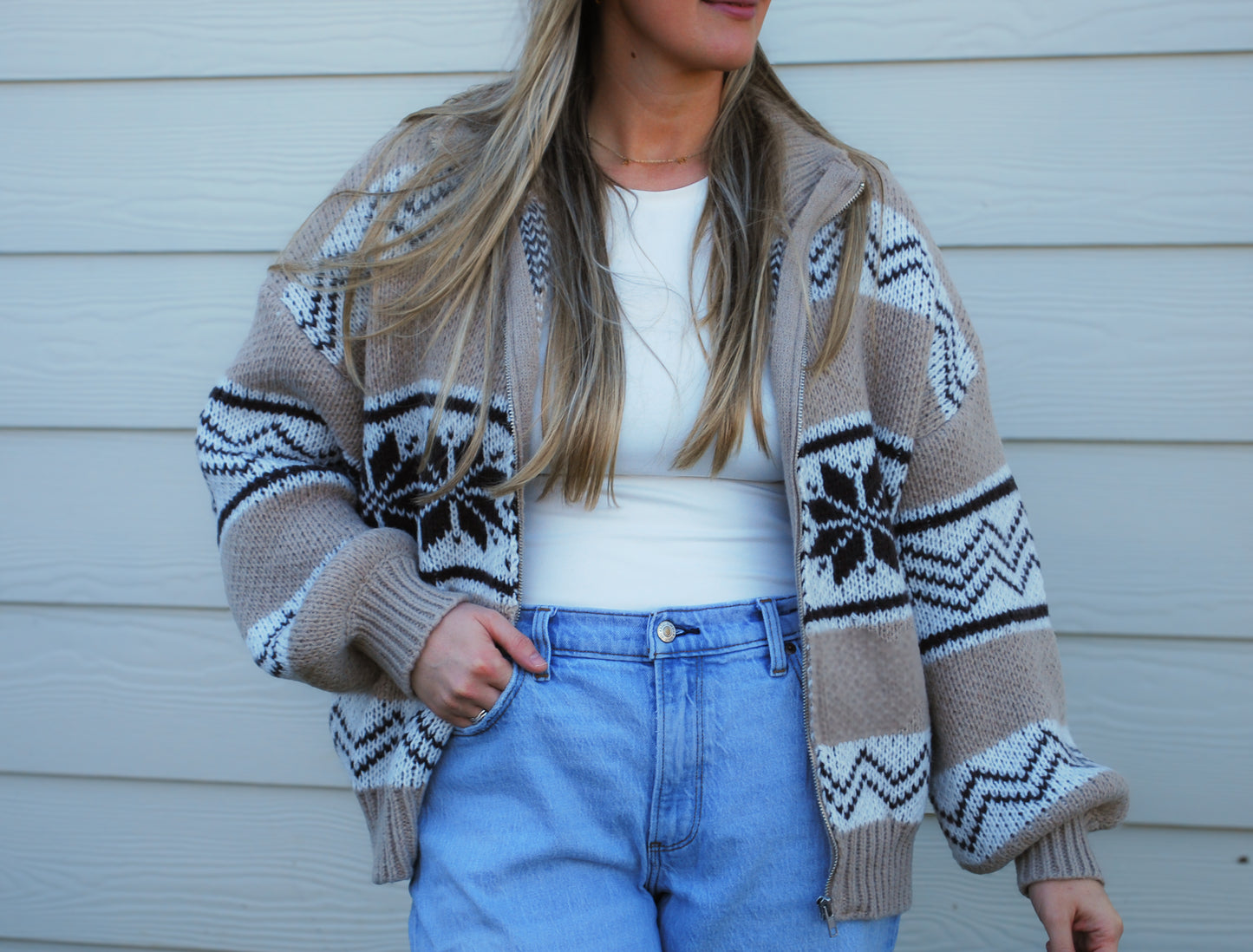 Noelle Fair Isle Sweater Jacket