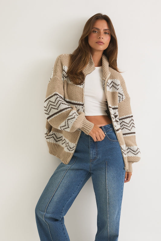 Noelle Fair Isle Sweater Jacket